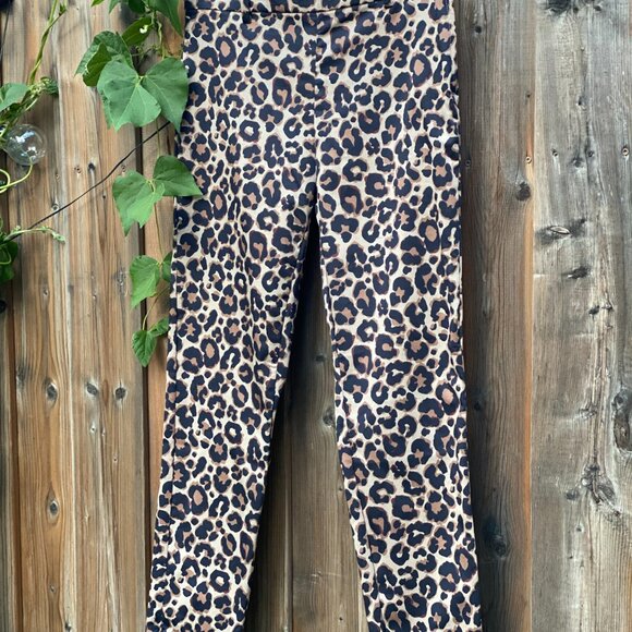 H&M Leopard Print Slacks Size 8 - Picture 2 of 11